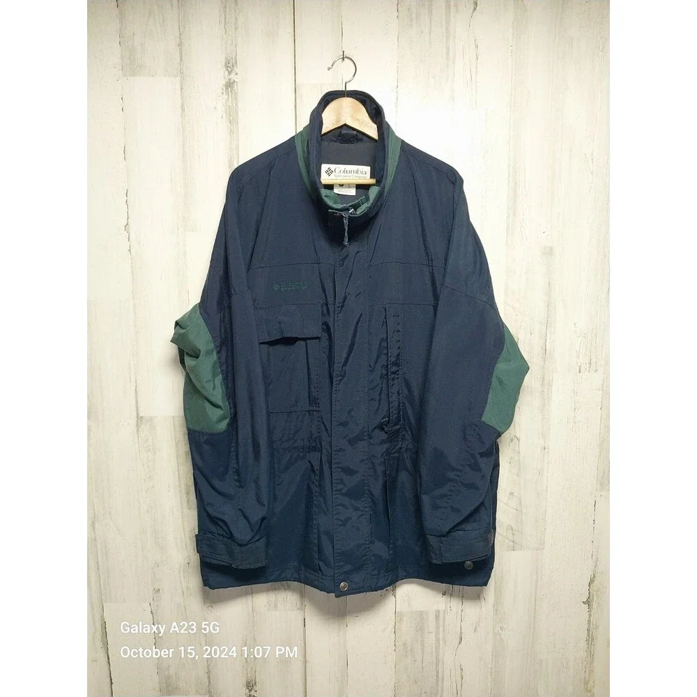 Columbia Mens Large Lightweight Jacket Navy Blue